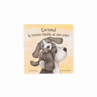 Jellycat Caramel Le Toutou Timide Et Son Papa Livre Books Australia | 120359BLP